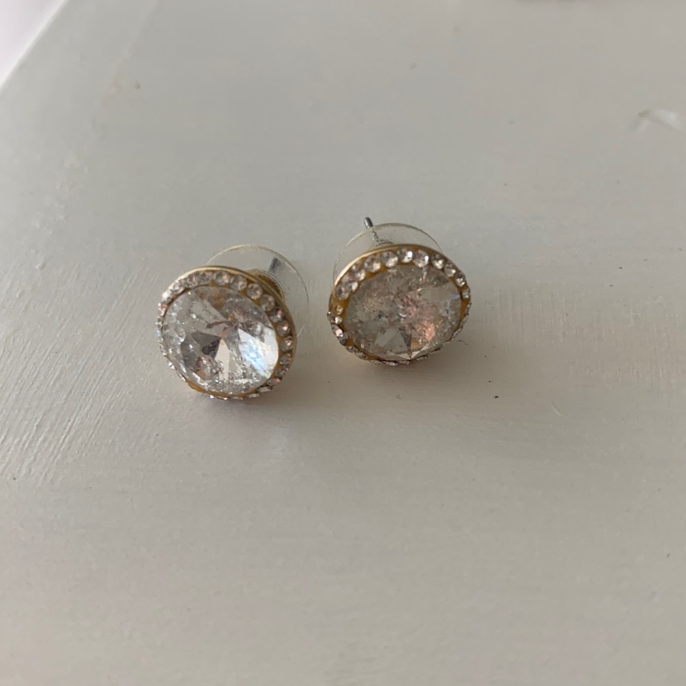 Large Diamond/Gold Earrings